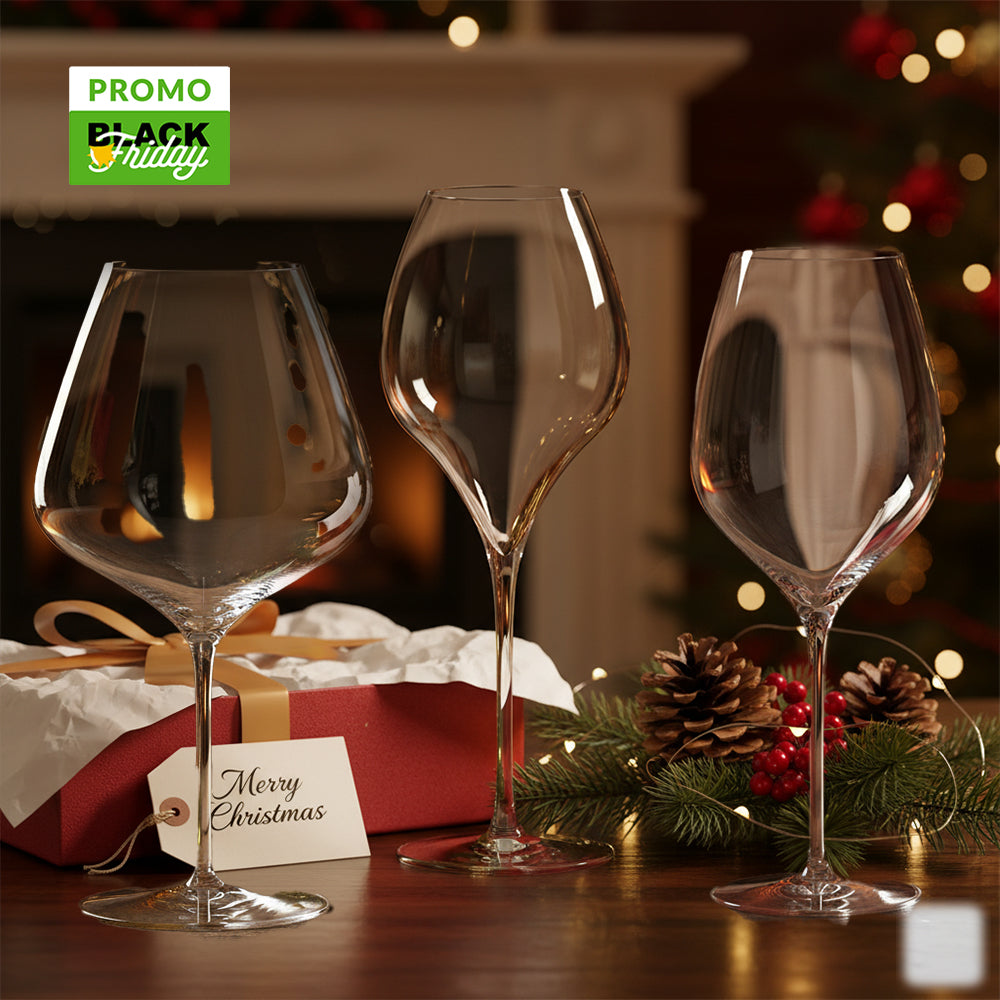 Degustationsglas + Rotweinglas + Flöten-Glas-Set