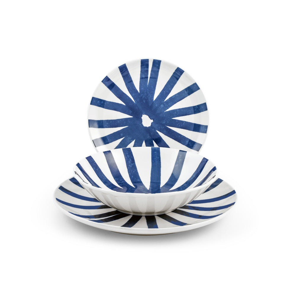 H&H Coupe Rodi Servizio Piatti In Stoneware - Set 18 Pz