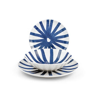 H&H Coupe Rodi Servizio Piatti In Stoneware - Set 18 Pz