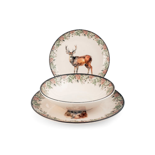 Montana Service de Table Décoré En Grès Set de 18