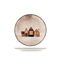 H&H Cinnamon Glows Servizio Piatti Decoro Natalizio In Stoneware Set 18 Pz