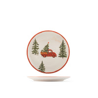 H&H Coupe Adventure Servizio Piatti Con Decoro Natalizio In Stoneware Set 12 Pz