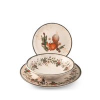 H&H Coup Nordic Garland Servizio Piatti In Stoneware Set 18 Pz