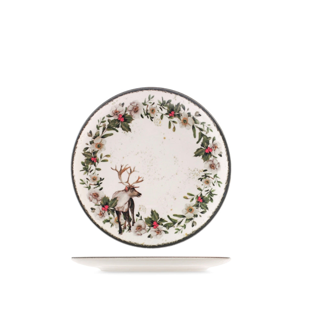 H&H Coup Nordic Garland Servizio Piatti In Stoneware Set 18 Pz