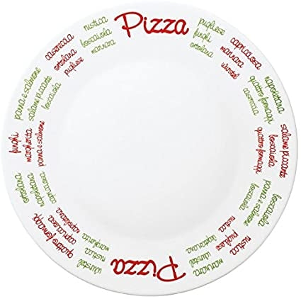 33 cm - Bormioli Rocco Ronda Opal Glass Pizza Plate - Set 6 Pieces