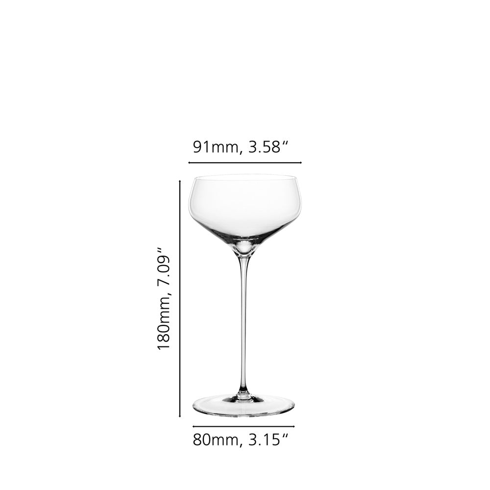 23.8 cl - Spiegelau Hi-Lite Calice Cocktail Coupette In Vetro - Set 2 Pz