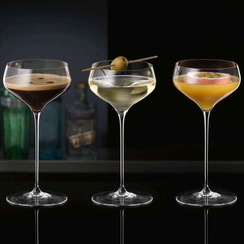 23.8 cl - Spiegelau Hi-Lite Calice Cocktail Coupette In Vetro - Set 2 Pz