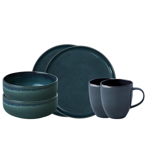 Villeroy & Boch Crafted Denim Servizio Colazione In Porcellana Set 6 Pz