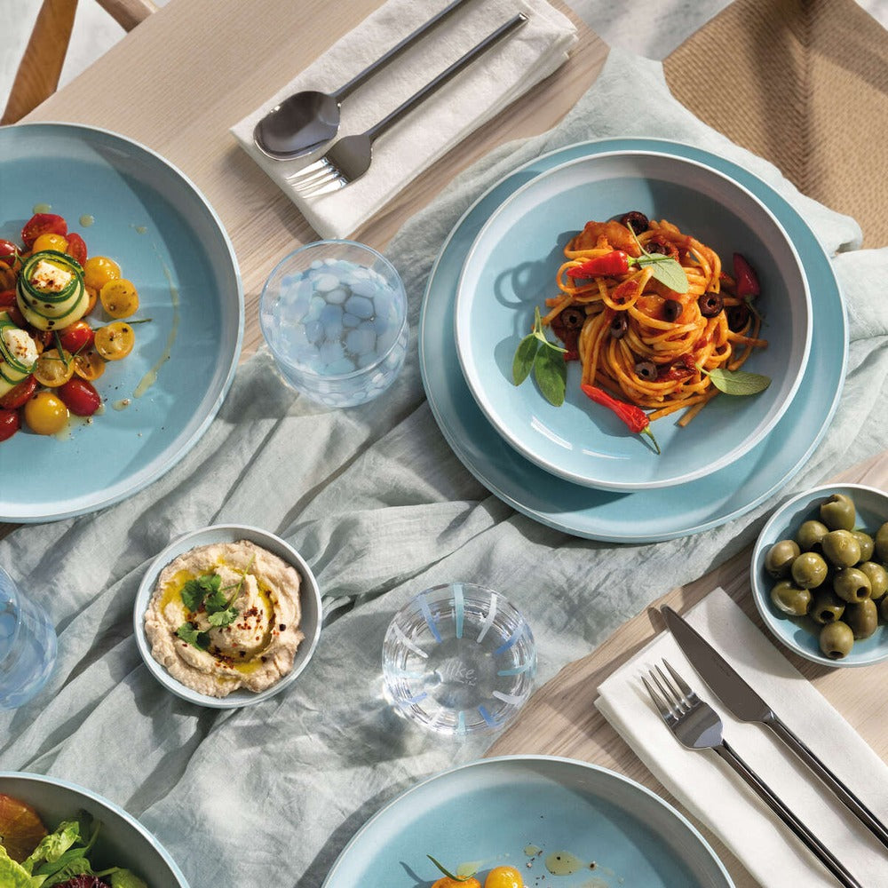 65 cl - Villeroy & Boch Perlemor Aqua Piatto Pasta In Porcellana Premium - Set 6 Pz