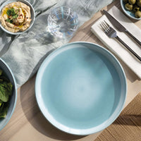 27.1 cm - Villeroy & Boch Perlemor Aqua Piatto Piano In Porcellana Premium - Set 6 Pz
