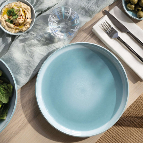 27.1 cm - Villeroy & Boch Perlemor Aqua Piatto Piano In Porcellana Premium - Set 6 Pz