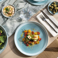 27.1 cm - Villeroy & Boch Perlemor Aqua Piatto Piano In Porcellana Premium - Set 6 Pz