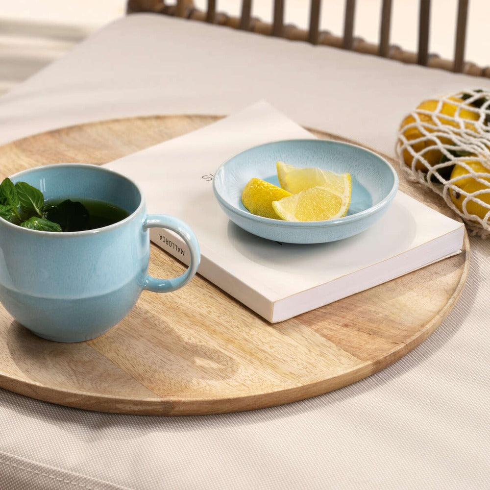 8 cl - Villeroy & Boch Perlemor Aqua Ciotola Portasalse In Porcellana Premium - Set 6 Pz