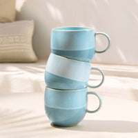 29 cl - Villeroy & Boch Perlemor Aqua Tazza Mug In Porcellana Premium - Set 6 Pz