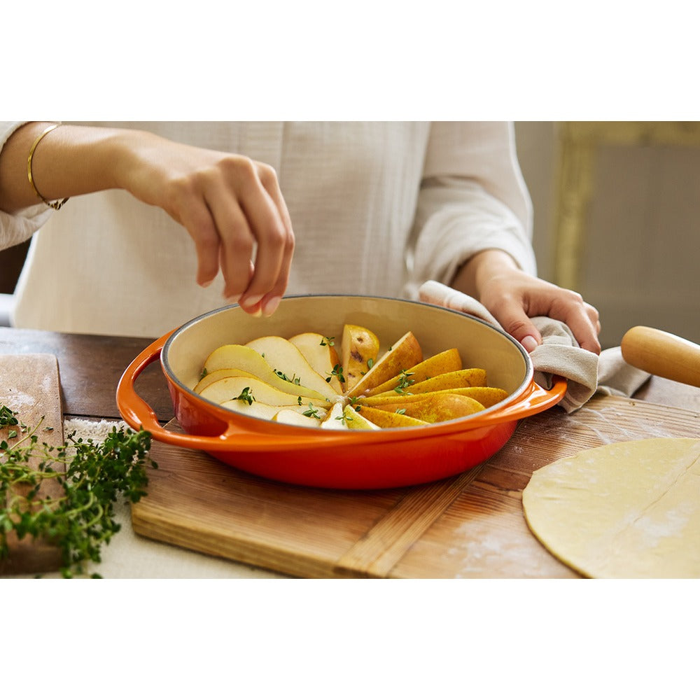 28 cm - Le Creuset Tarte Tatin Tortiera Rotonda In Ghisa Vetrificata