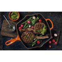 26 cm - Le Creuset Evolution Skillet Bistecchiera Quadrata In Ghisa Vetrificata