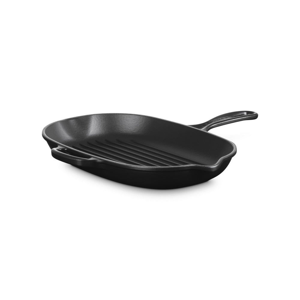 32 cm - Le Creuset Evolution Skillet Bistecchiera Ovale In Ghisa Vetrificata