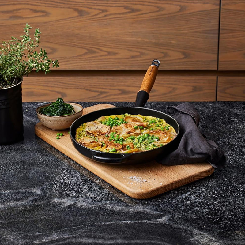 24 Cm Le Creuset Tradition Padella In Ghisa Smaltata Con Manico In Legno