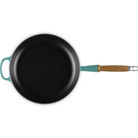 28 cm - Le Creuset Evolution Padella Bassa In Ghisa Vetrificata Con Manico In Legno