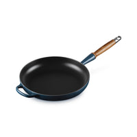 28 cm - Le Creuset Evolution Padella Bassa In Ghisa Vetrificata Con Manico In Legno