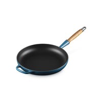 28 cm - Le Creuset Evolution Padella Bassa In Ghisa Vetrificata Con Manico In Legno