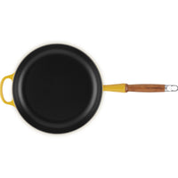 28 cm - Le Creuset Evolution Padella Bassa In Ghisa Vetrificata Con Manico In Legno