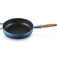 28 cm - Evolution Poêle Haute En Fonte Avec Manche En Bois