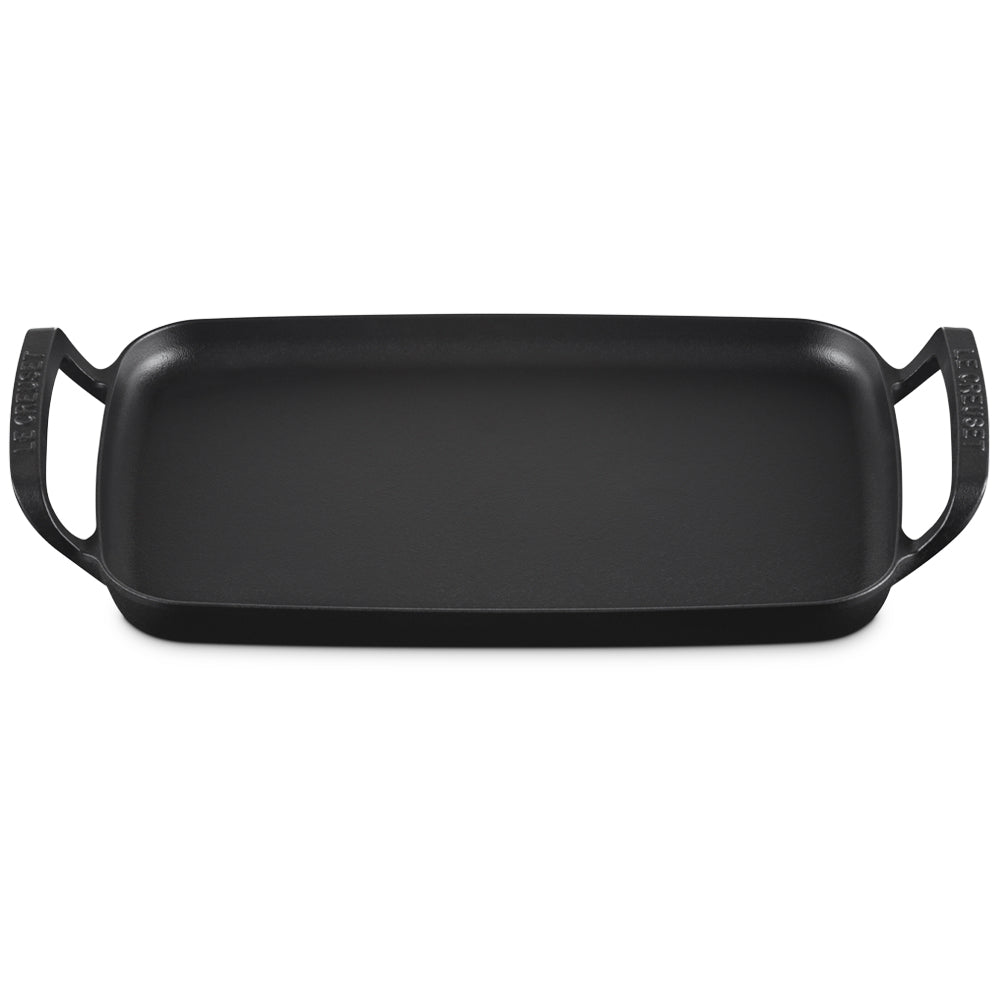 40x26 cm - Le Creuset BBQ Outdoor Piastra Rettangolare Liscia In Ghisa