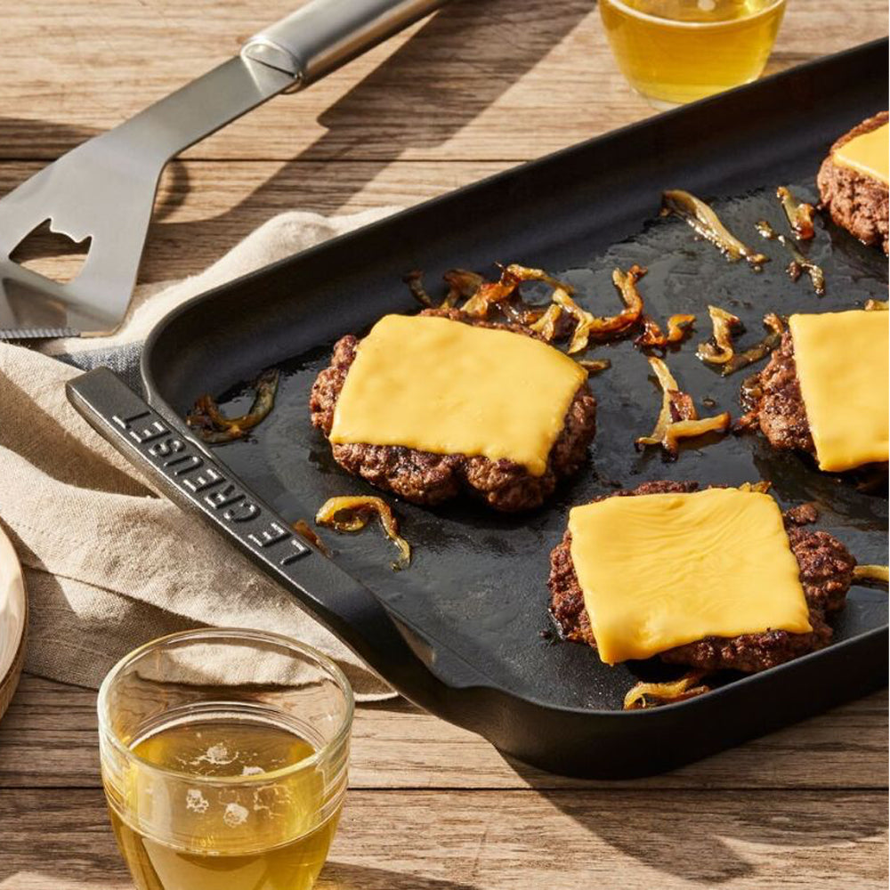 40x26 cm - Le Creuset BBQ Outdoor Piastra Rettangolare Liscia In Ghisa