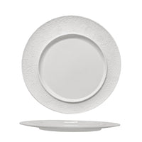 29 cm - Essentia Damasco Piatto Presentazione Gourmet In Porcellana Set 4 Pz