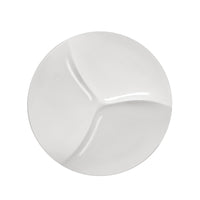 31.2 - Essentia Trio Piatto Presentazione 3 Scomparti In Porcellana Set 4 Pz