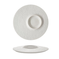 30.5 cm - Essentia Moon Piatto Presentazione Decorato In Porcellana Set 4 Pz
