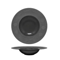 31 cm - Essentia Labyrinth Piatto Fondo Gourmet In Porcellana Set 4 Pz