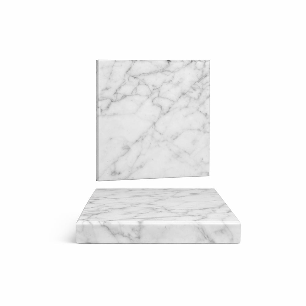 13x13 cm - Essentia Marble Piatto Presentazione Quadrato In Marmo