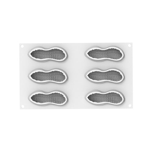 6 Forme - Silikomart Arachide 100 Stampo Dolci Frutta Realistica In Silicone Cutter Incluso