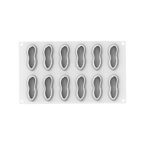 12 Forme - Silikomart Arachide 30 Stampo Dolci Frutta Realistica In Silicone Cutter Incluso