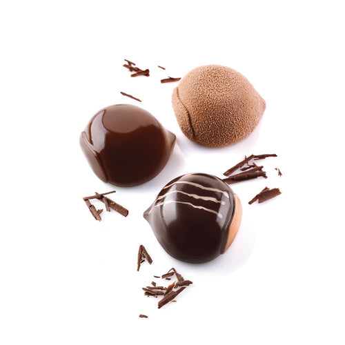 6 Forme - Silikomart Marron Glacè 110 Stampo Dolci Frutta Realistica In Silicone Cutter Incluso