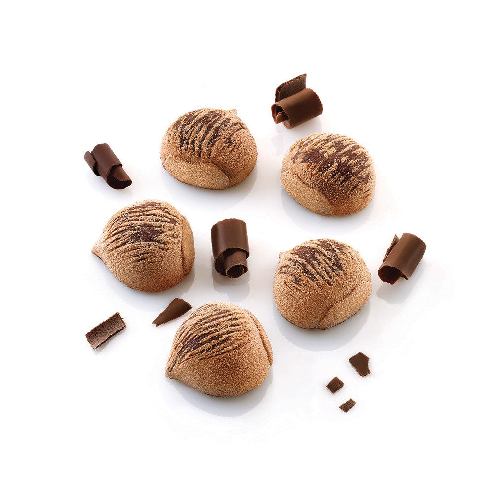 15 Forme - Silikomart Marron Glacè 30 Stampo Dolci Frutta Realistica In Silicone Cutter Incluso