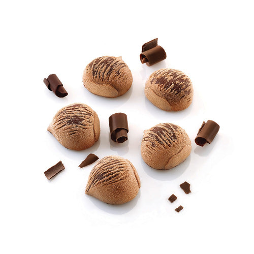 15 Forme - Silikomart Marron Glacè 30 Stampo Dolci Frutta Realistica In Silicone Cutter Incluso