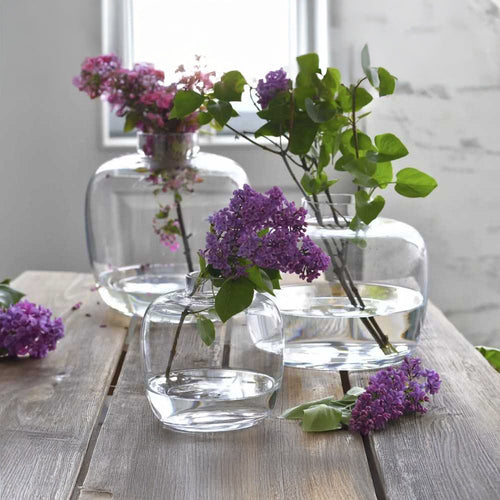 28 cm - Krosno Latitude Vaso Bombato In Vetro Sonoro