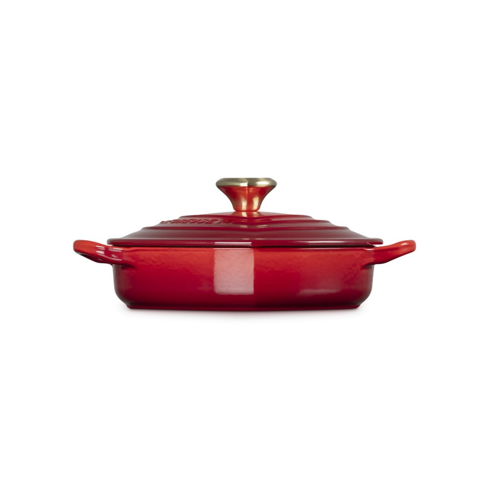 20 cm - Le Creuset Tradition Cuore Tegame Basso In Ghisa Vetrificata