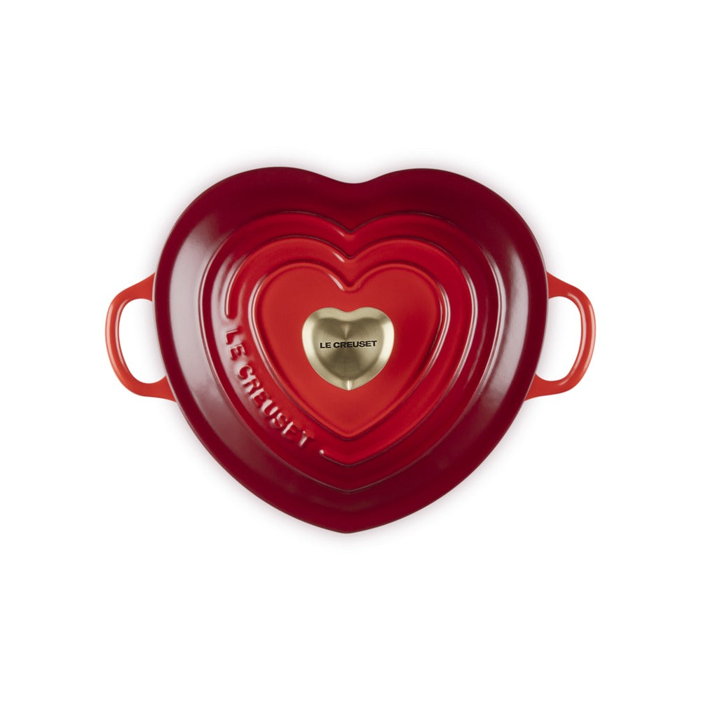 20 cm - Le Creuset Tradition Cuore Tegame Basso In Ghisa Vetrificata
