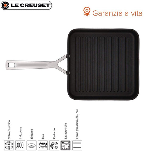 Le Creuset Les Forgees Bistecchiera Quadrata In Alluminio Antiaderente