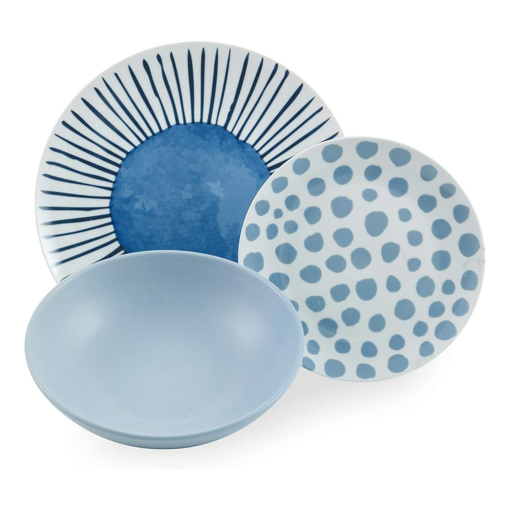 Marea Servizio Piatti In Porcellana Colorata Set 18 Pz