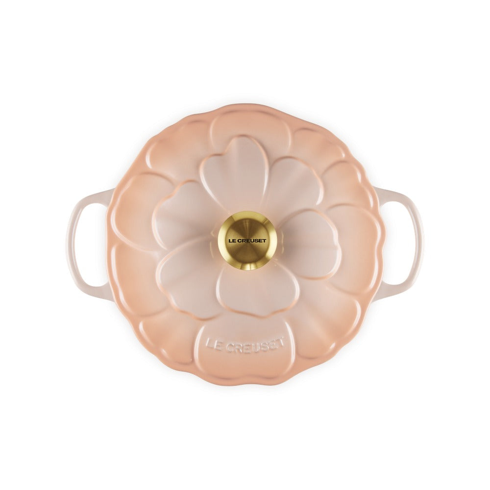 26 cm - Le Creuset Evolution Cocotte Rotonda Con Coperchio a Fiore In Ghisa Vetrificata