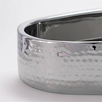40.5 x 20 cm  - Portofino Double Wall Coppa Ovale In Acciaio Satinato
