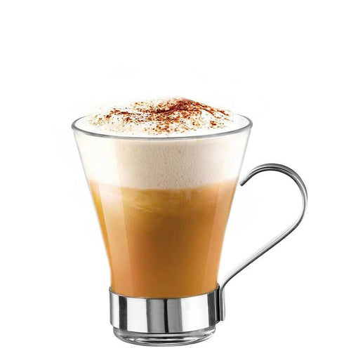 22 Cl Bormioli Rocco Ypsilon Tazza Cappuccino In Vetro Set 6 Pz