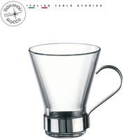 22 Cl Bormioli Rocco Ypsilon Tazza Cappuccino In Vetro Set 6 Pz