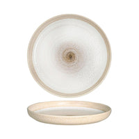 30 cm - Gemscape Sabbia Piatto Piano Bordo Nordico In Porcellana Set 2 Pz