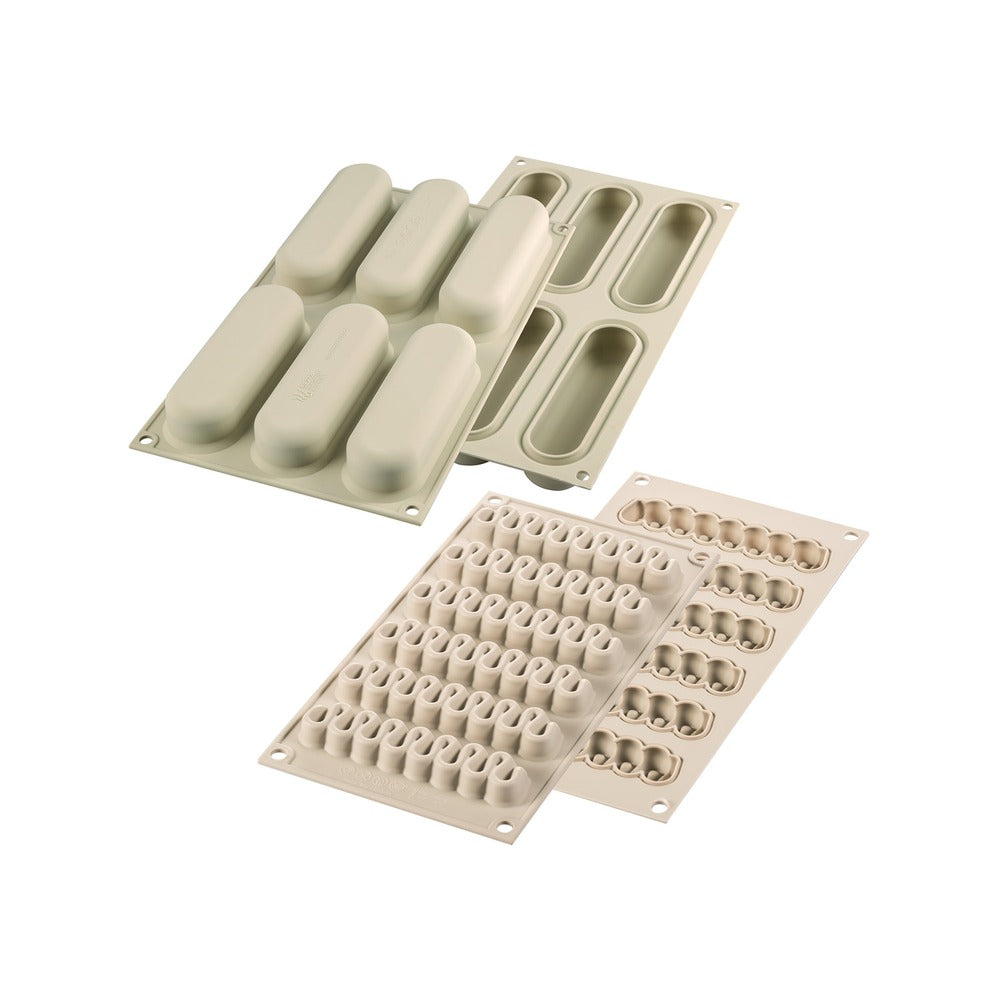 6 Forme - Silikomart Kit Pop Eclaire Stampo Dolci Doppio Stampo In Silicone